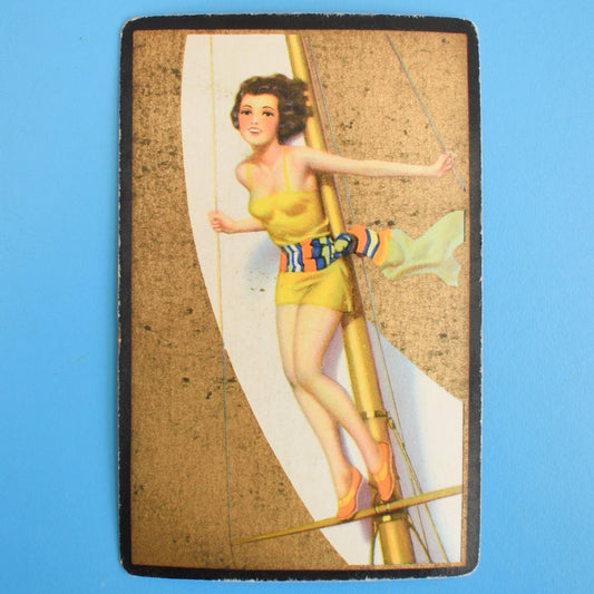 Vintage 1940s Playing Card Set - Pin Up Lady by Vintage