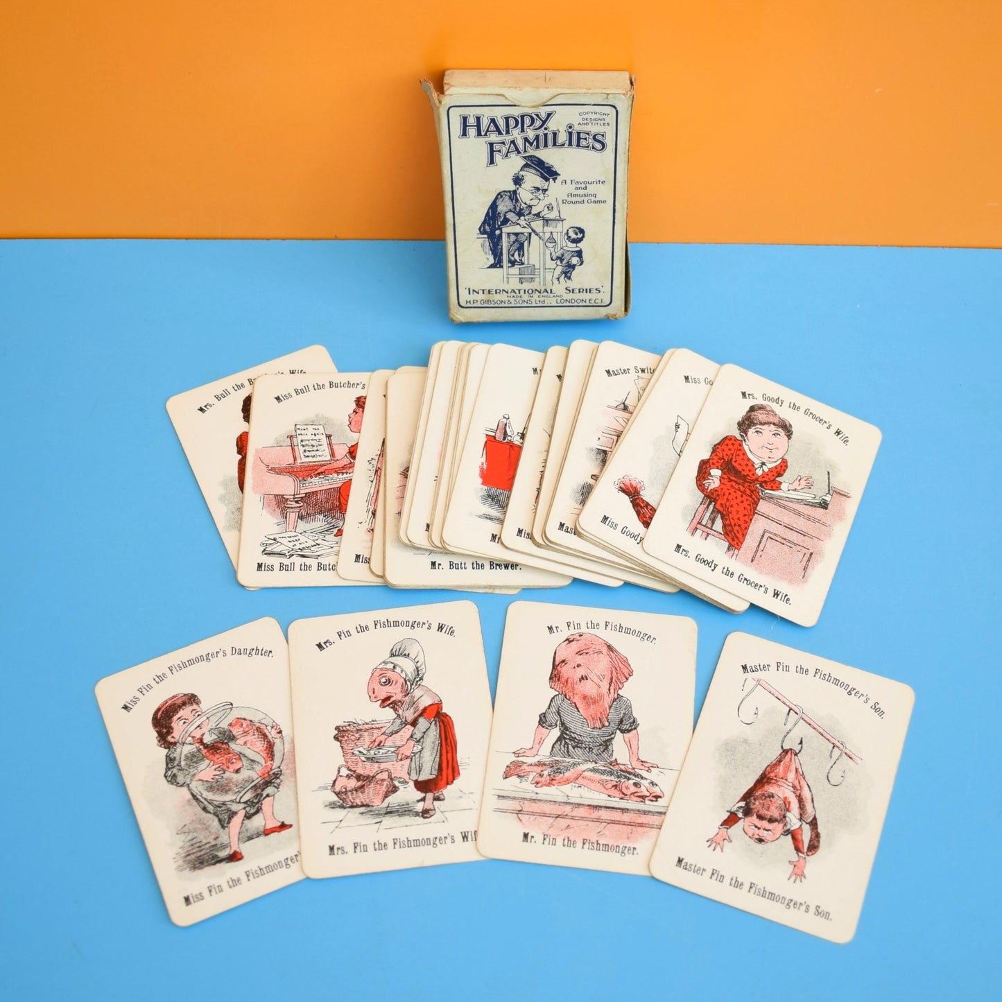 Vintage 1930s Happy Families Card Game - Ideal For Framing