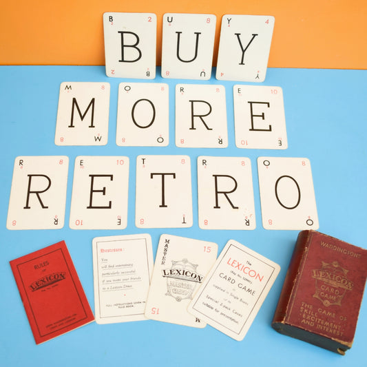 Vintage 1950s Card Game - Lexicon - Anagrams - Craft