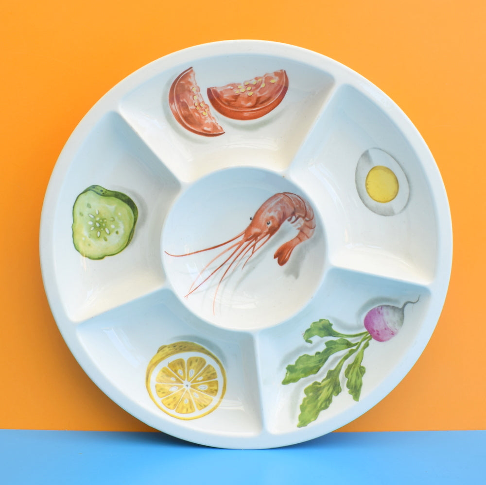 Vintage 1960s Kitsch Figgjo Flint Salad Plates