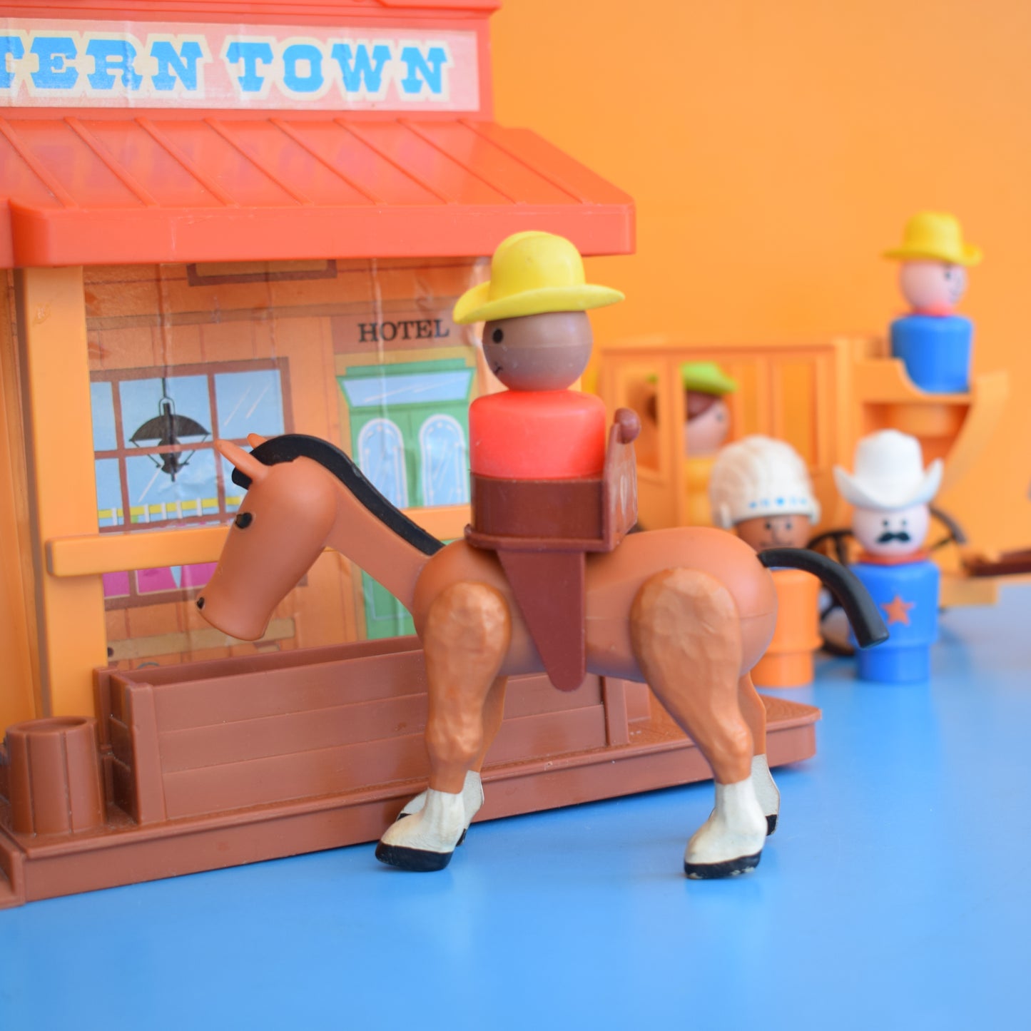 Vintage 1980s Fisher Price Western Town Set