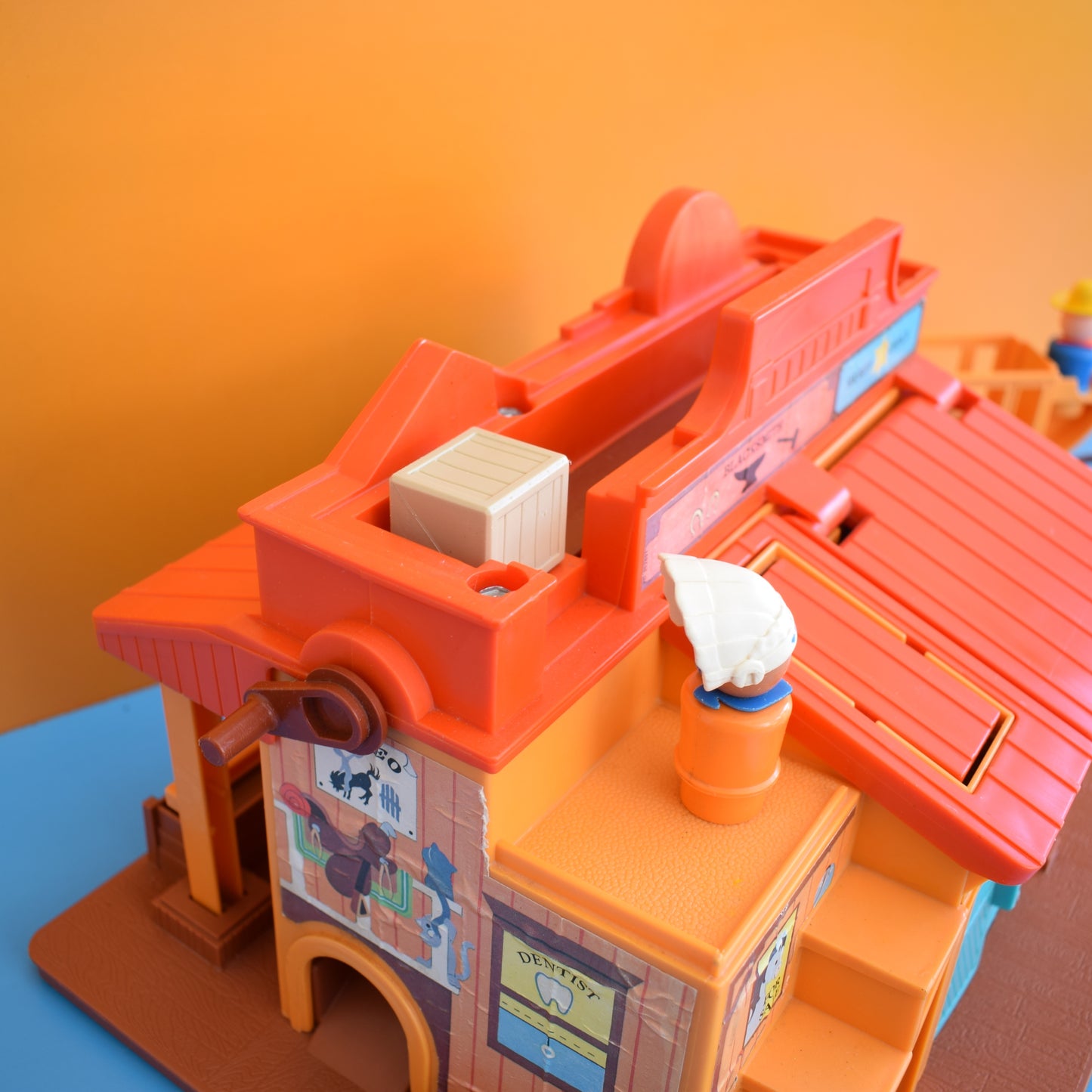 Vintage 1980s Fisher Price Western Town Set