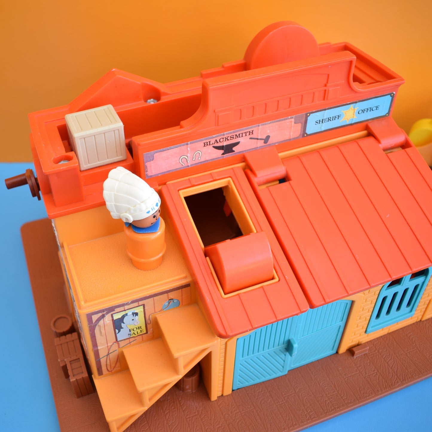 Vintage 1980s Fisher Price Western Town Set