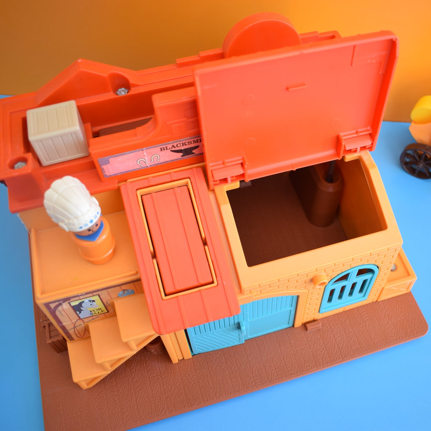 Vintage 1980s Fisher Price Western Town Set