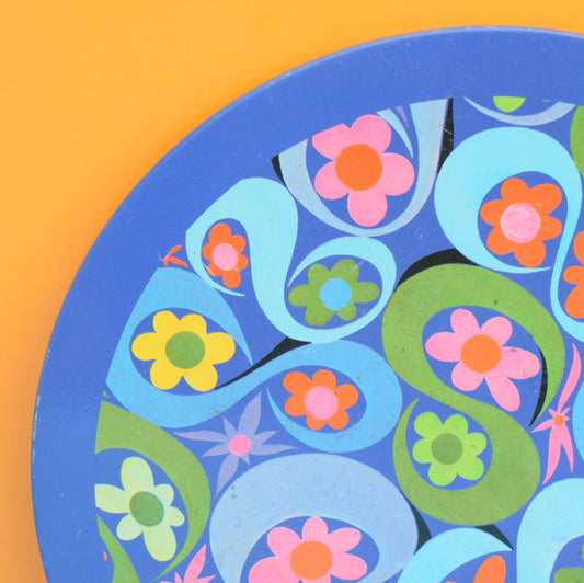 Vintage 1970s Metal Placemats - Flower Power - Ian Logan ?