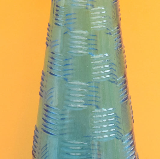 Vintage 1960s Italian Glass Genie Bottle - Turquoise