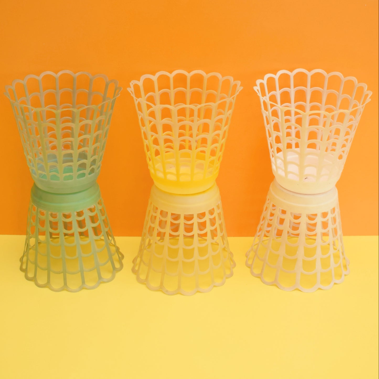 Vintage 1960s Plastic Plant Pots - Various by Pineapple Retro