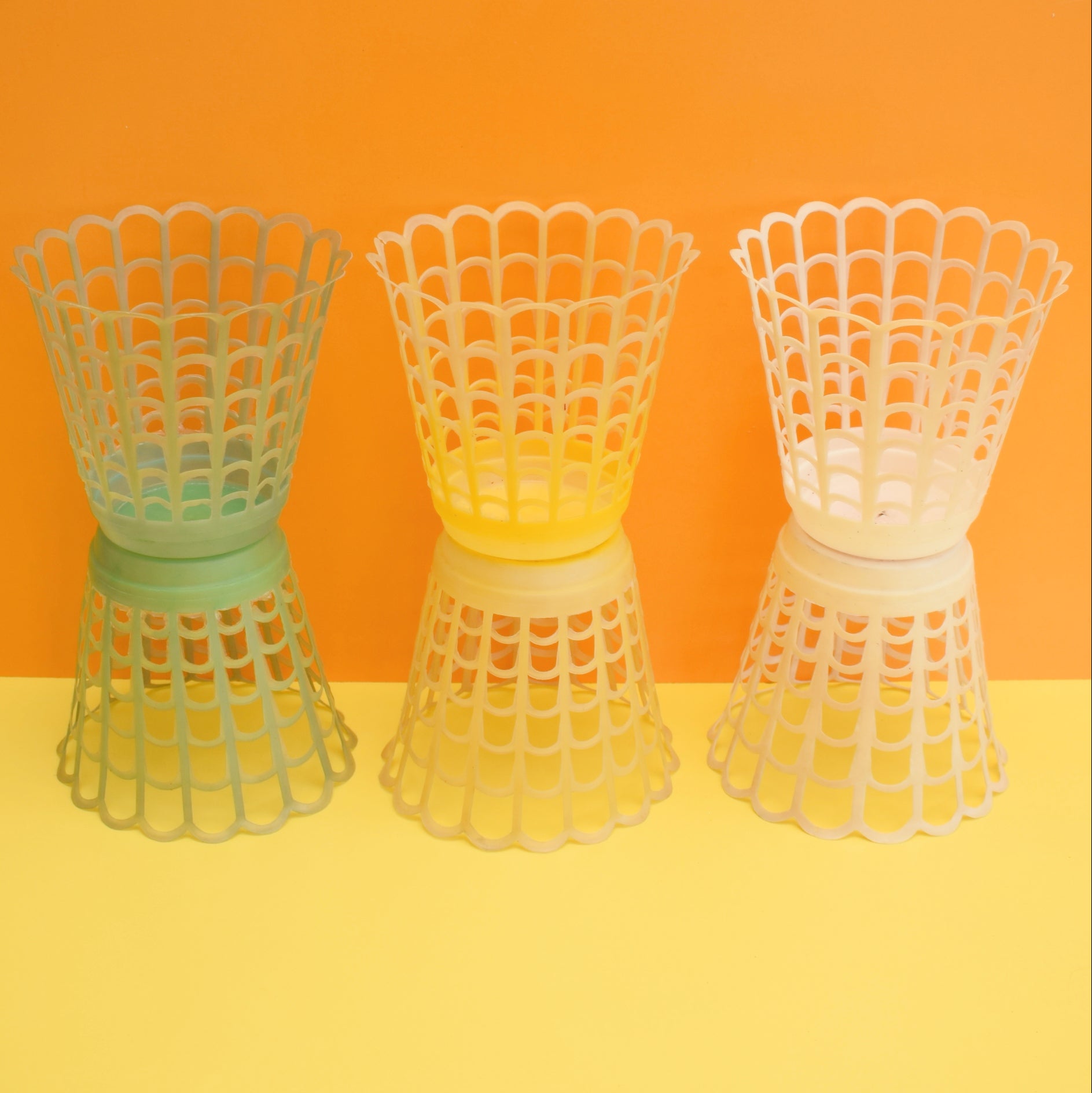 Vintage 1960s Plastic Plant Pots - Various by Pineapple Retro