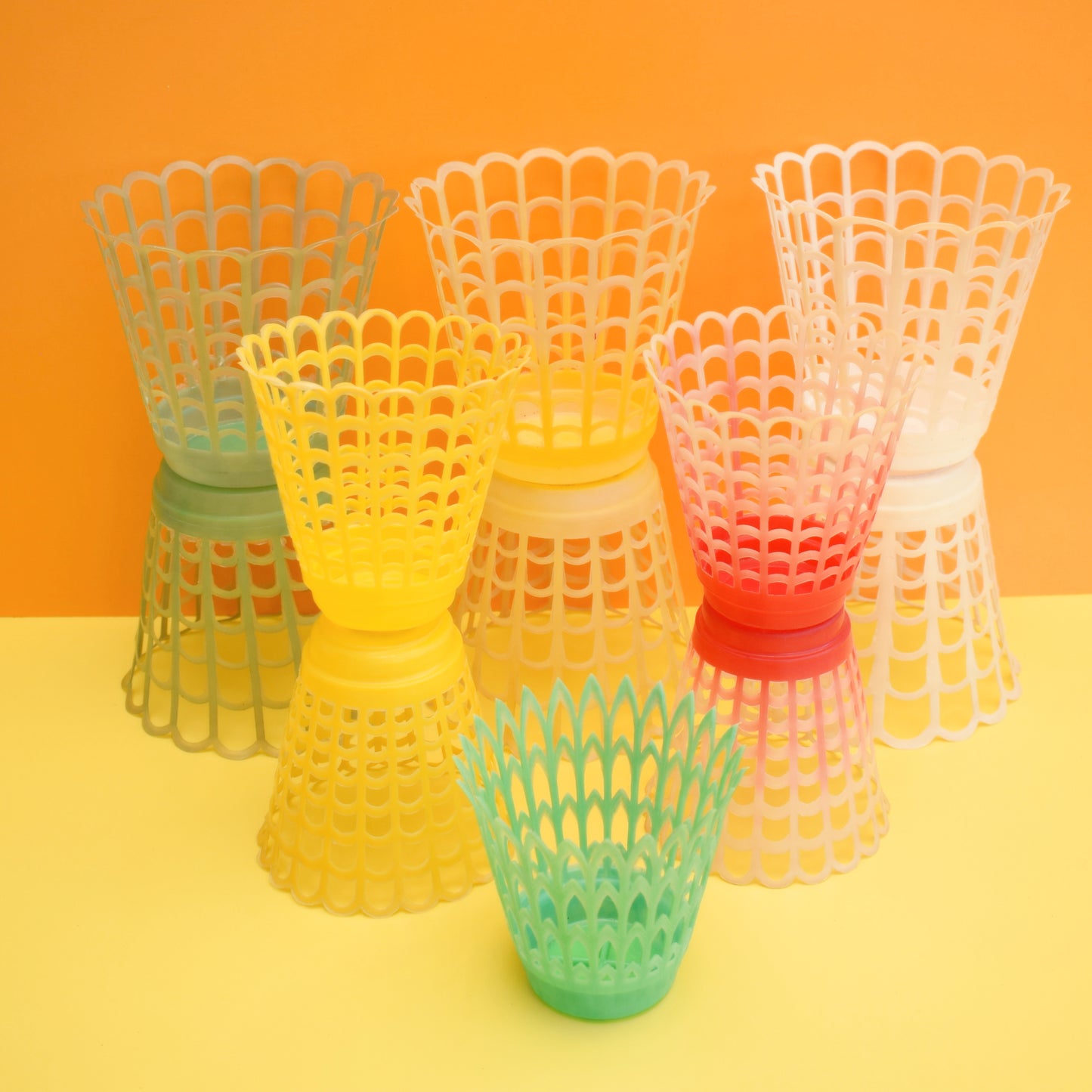 Vintage 1960s Plastic Plant Pots - Various by Pineapple Retro