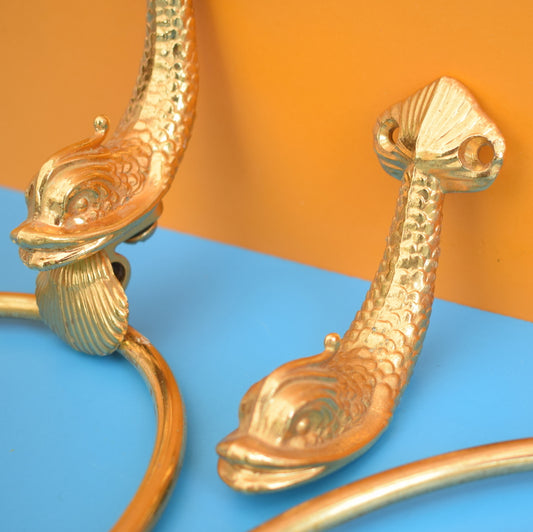 Vintage 1970s Lan Bar Fish Range Bathroom Bits - Kitsch Gold