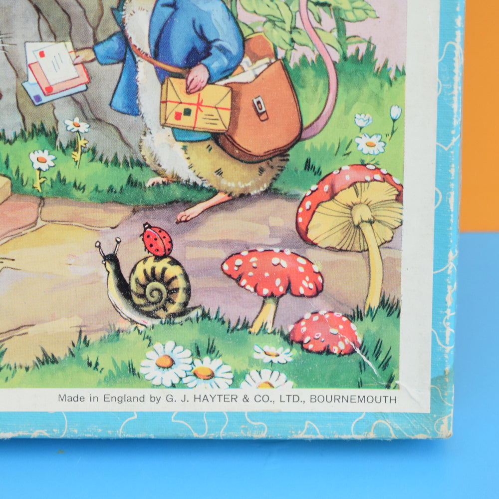 Vintage 1960s Victory Plywood Puzzle - Mice / Toadstools