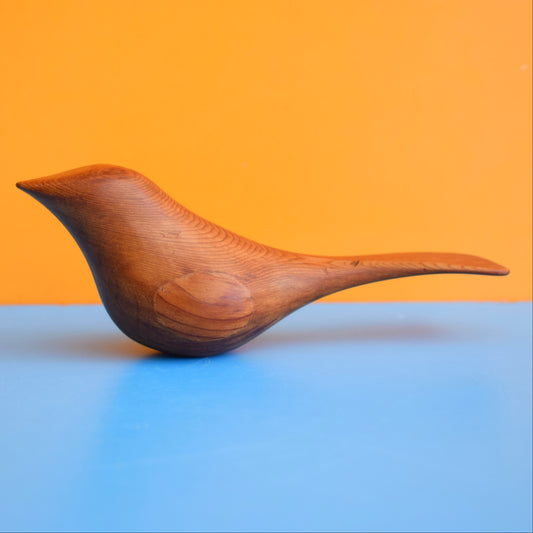 Vintage 1960s Tactile Wooden Bird by Vintage