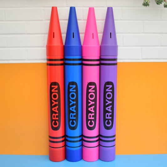 Vintage 1980s Oversized Crayon Money Box - Pop Art - Unused
