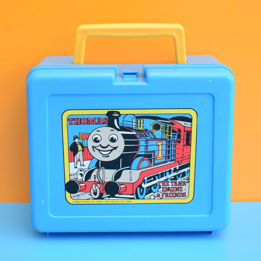 Vintage 1980s Plastic Bluebird Lunchbox - Thomas The Tank Engine - Blue