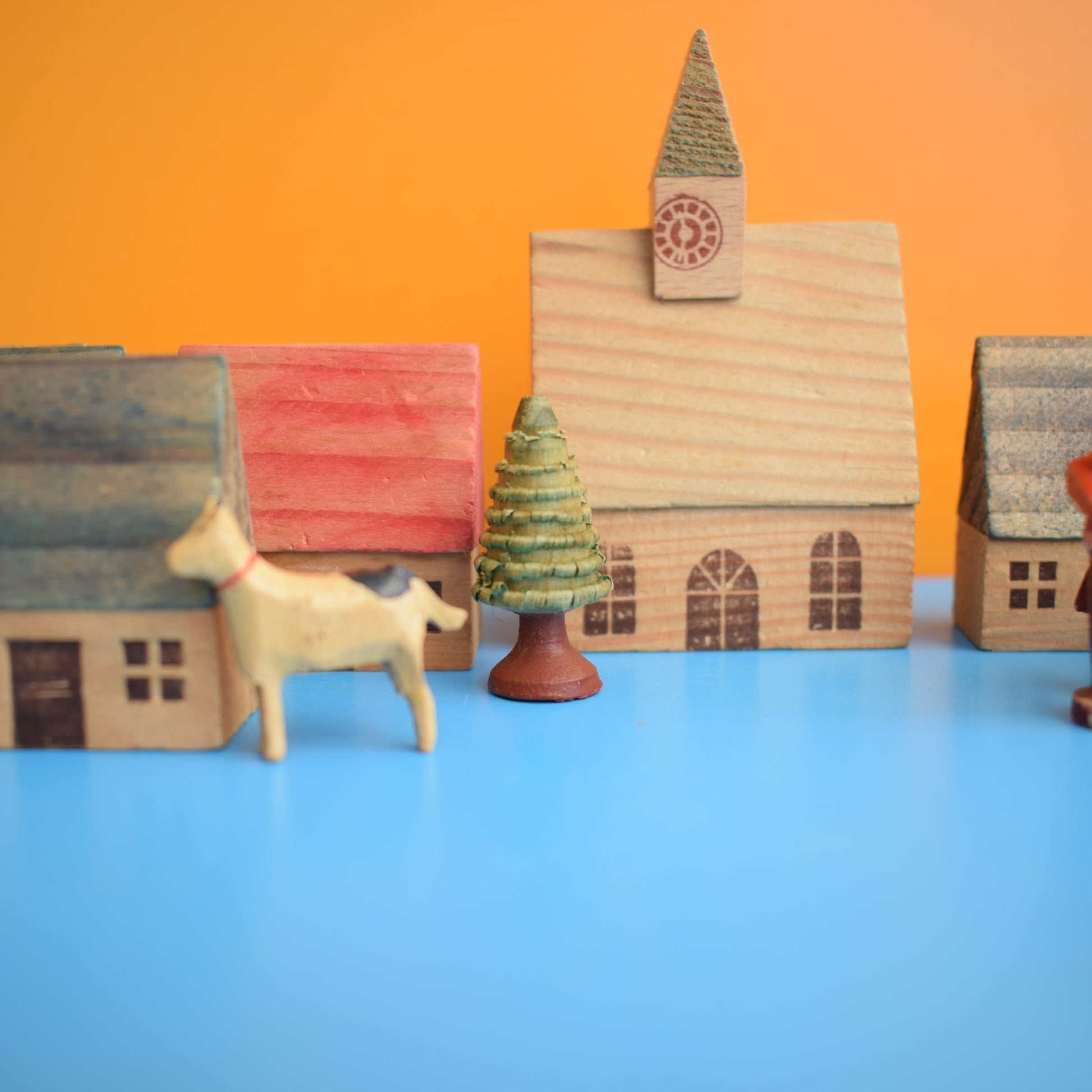 Vintage 1960s Mixed German Wooden Buildings by Vintage