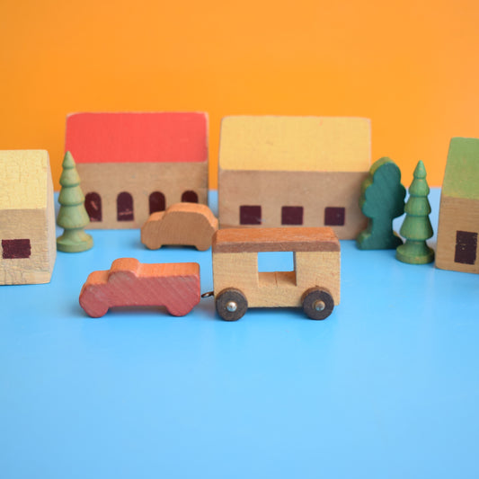 Vintage 1970s Mixed German Wooden Buildings by Vintage