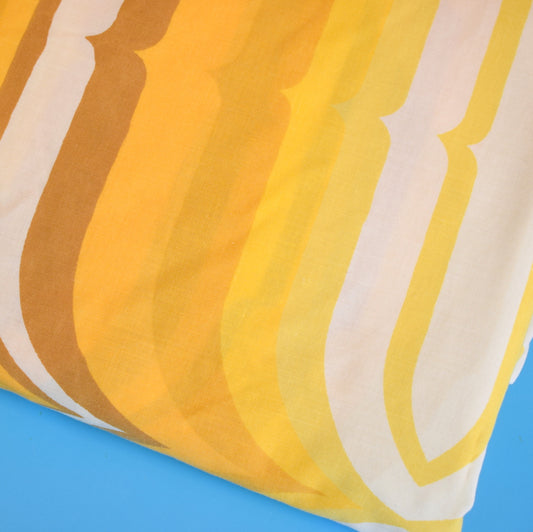 Vintage 1970s Double Duvet Cover / Bedding Set - Geometric - Orange
