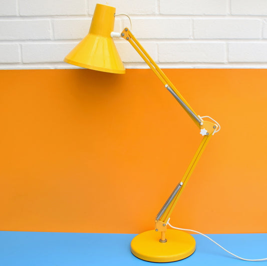 Vintage 1970s Danish Angle poise Desk Lamp - Egg Yellow