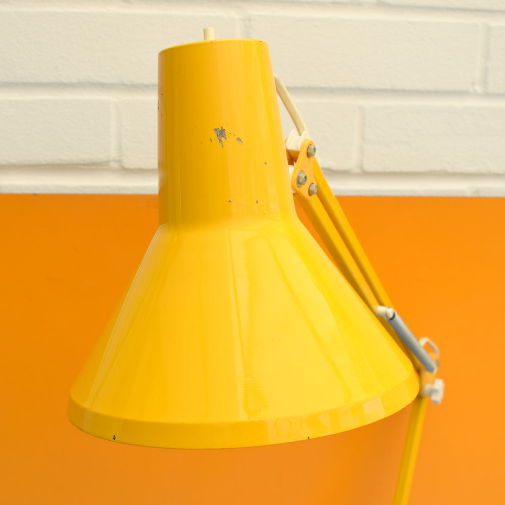 Vintage 1970s Danish Angle poise Desk Lamp - Egg Yellow