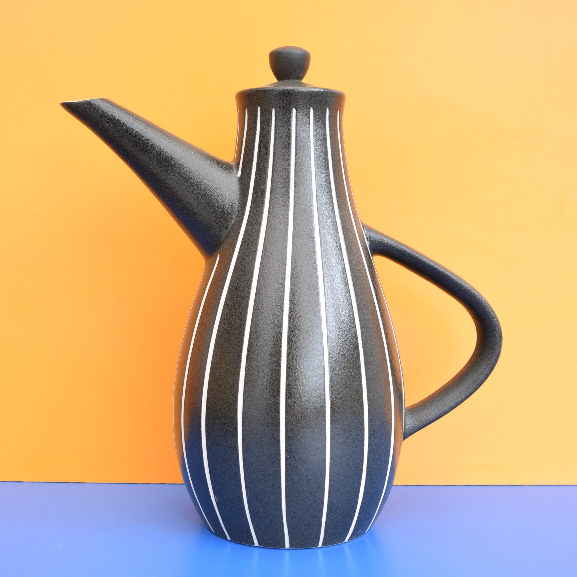 Vintage 1950s Rare Tigo-Ware Denby Coffee Pot, Tibor Reich Designed