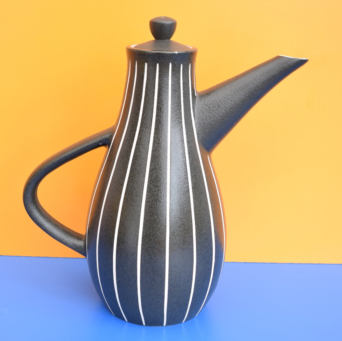 Vintage 1950s Rare Tigo-Ware Denby Coffee Pot, Tibor Reich Designed