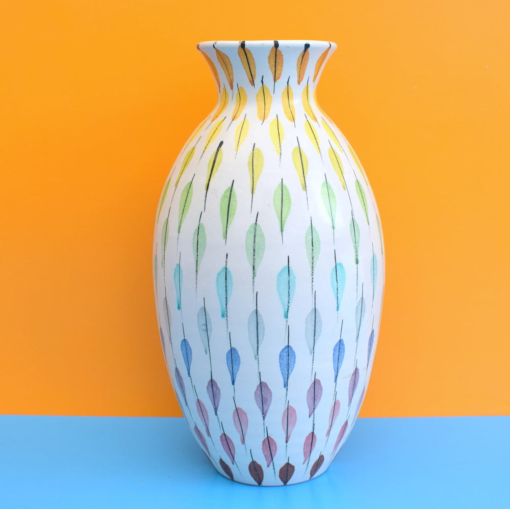 Vintage 1950s RARE Italian Bitossi Ceramic Vase - Rainbows