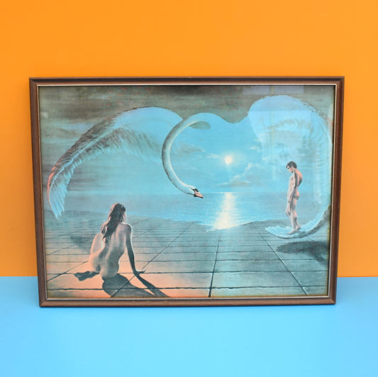 Vintage 1970s Small Wings Of Love Picture - Pearson
