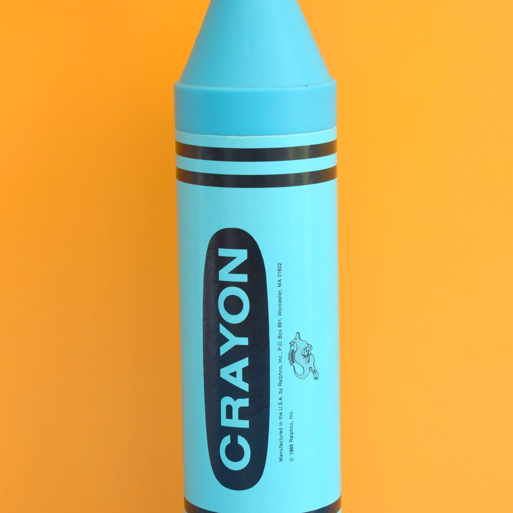 Vintage 1980s Oversized Crayon Lamp - Pop Art - Turquoise
