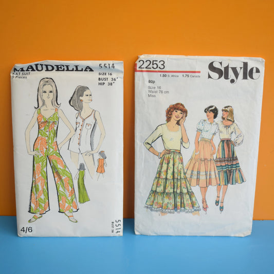 Vintage 1970s Catsuit/ Gypsy Skirt Patterns by Vintage