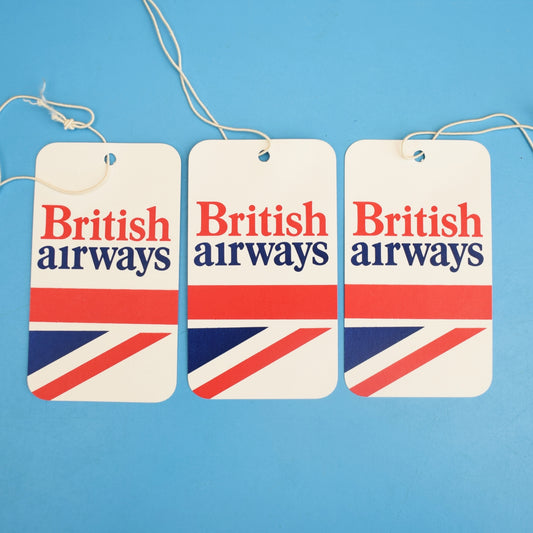 Vintage 1980s British Airways Tags x3