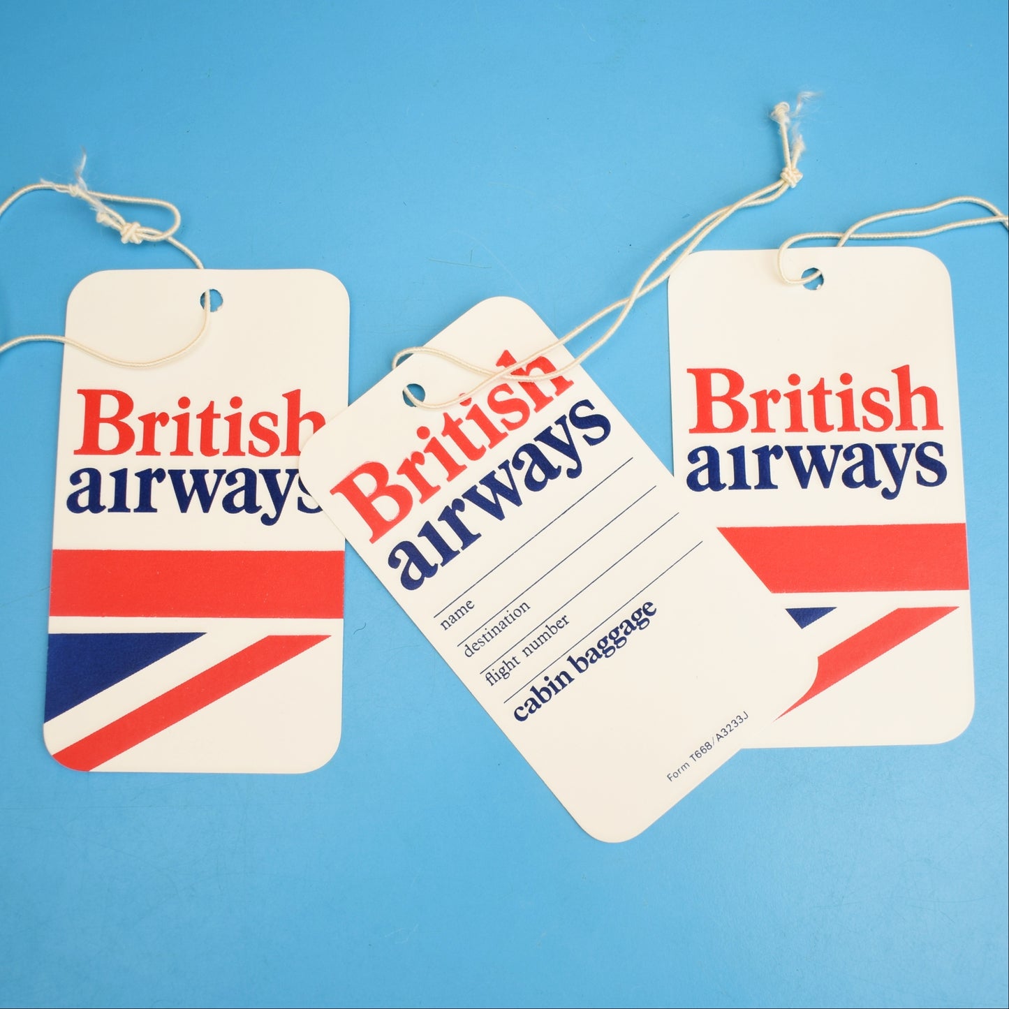 Vintage 1980s British Airways Tags x3