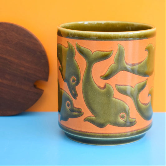 Vintage 1960s Jam / Sugar Pot - Hornsea - Dolphins by Pineapple Retro