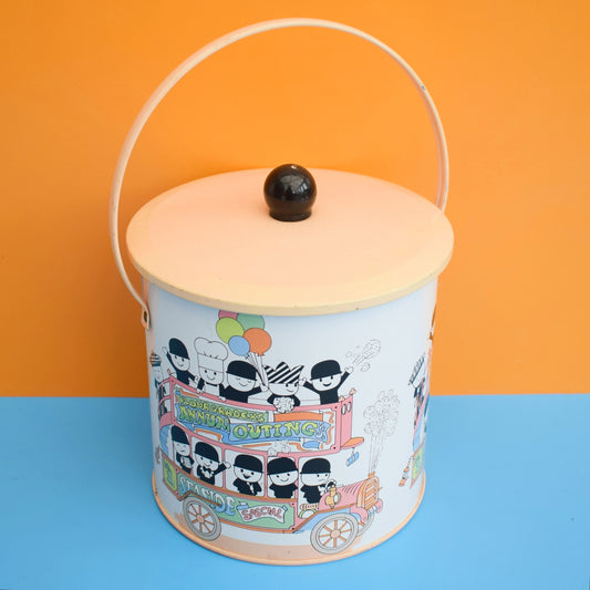 Vintage 1980s Metal Biscuit Tin - Homepride Fred by Pineapple Retro