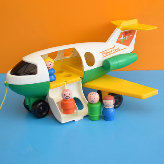 Vintage 1980s Fisher Price - Plane & Family . by Pineapple Retro