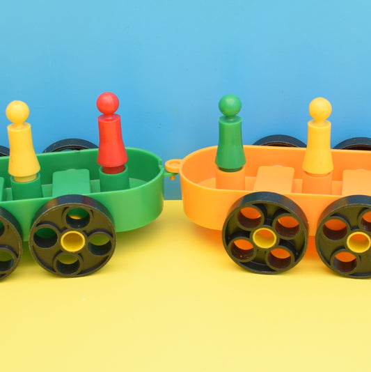Vintage 1970s Plastic Tupperware Vehicles - Brightly Coloured & Peg People