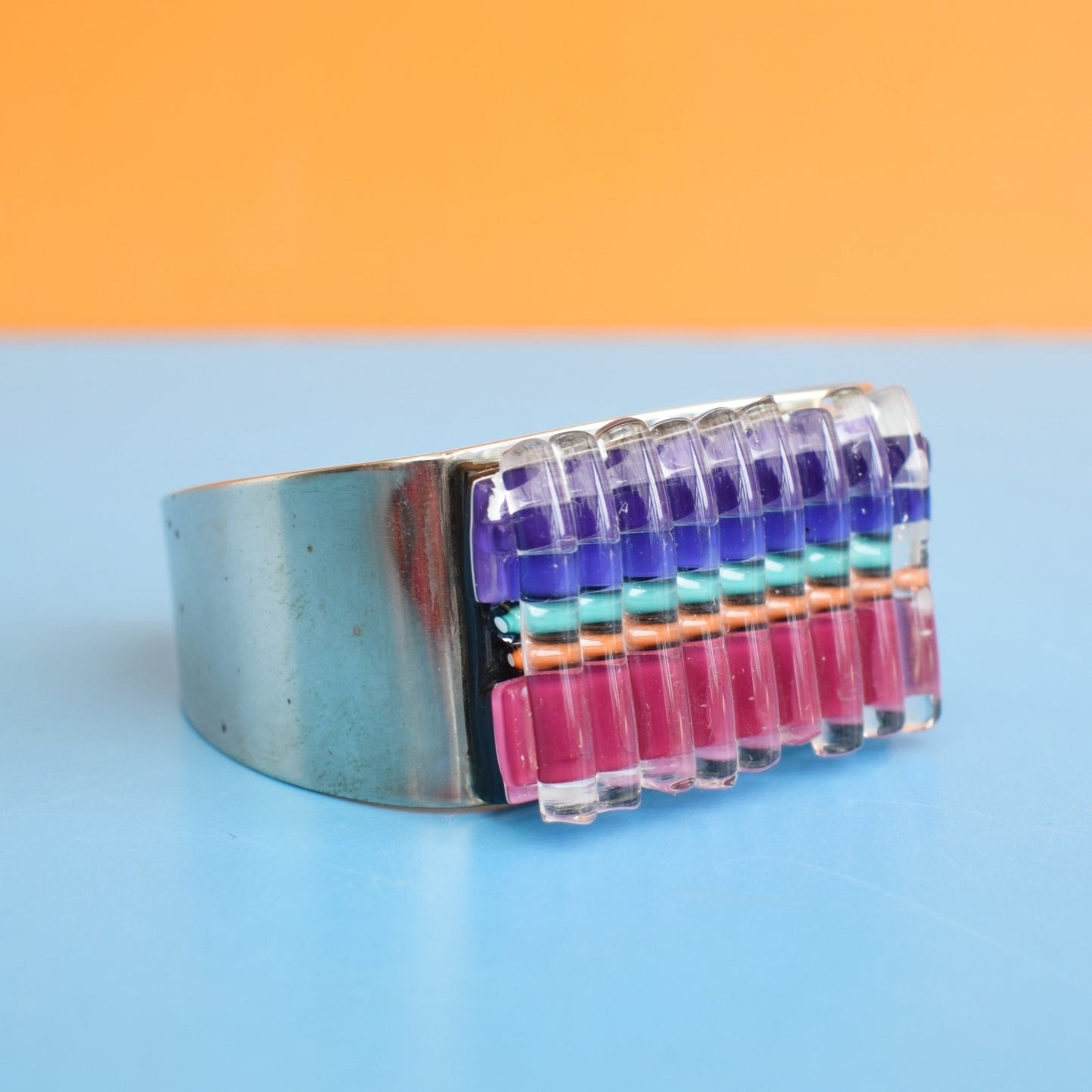 Vintage 1970s Steel / Glass Jewellery by Vintage