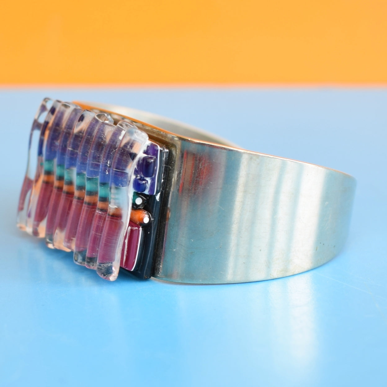 Vintage 1970s Steel / Glass Jewellery by Vintage