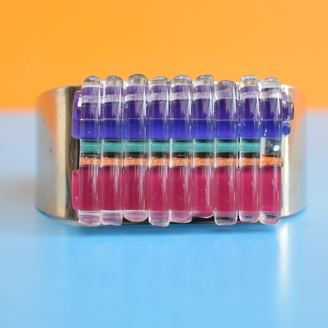 Vintage 1970s Steel / Glass Jewellery by Vintage