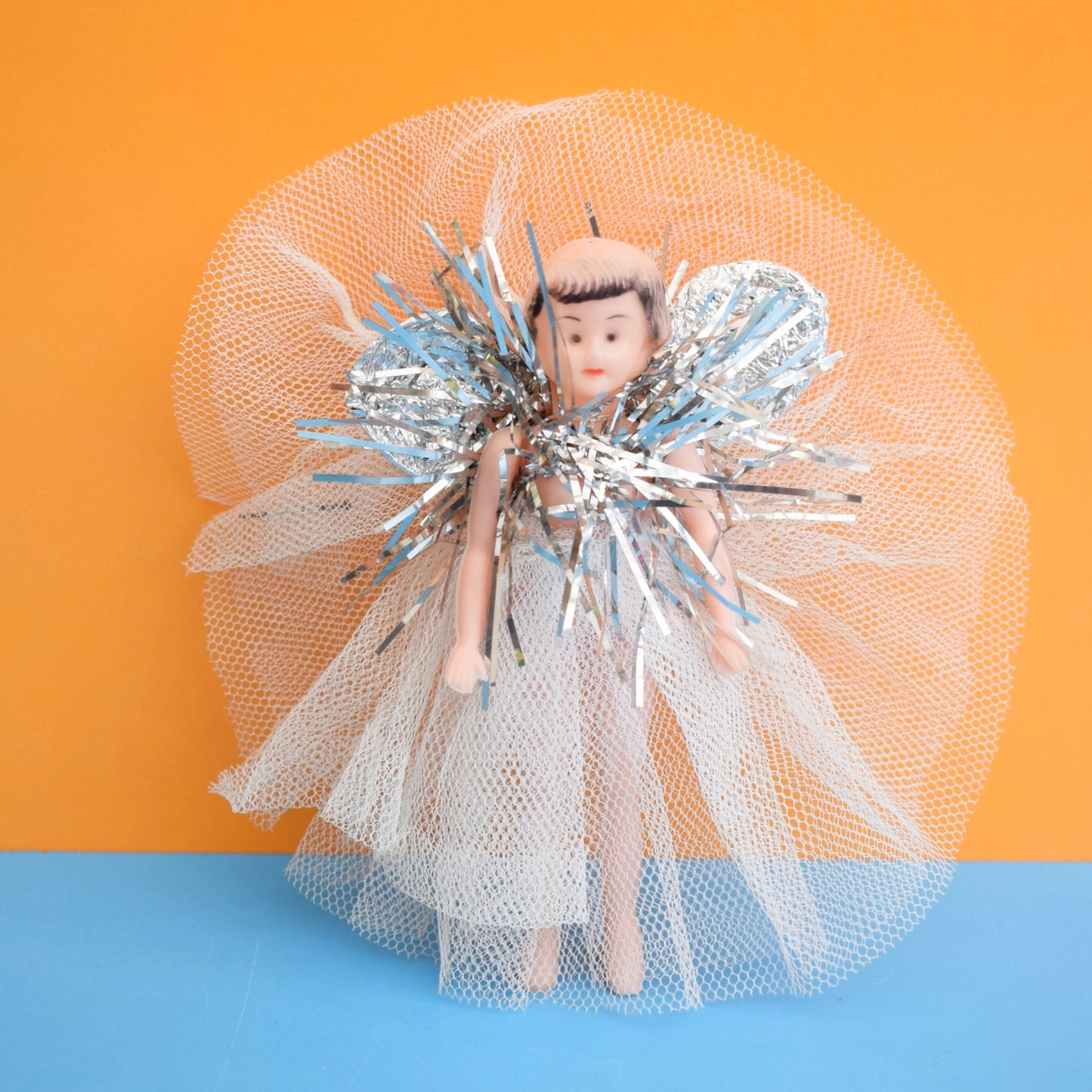Vintage 1960s Small Christmas Fairy Tree Topper