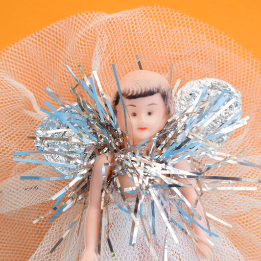 Vintage 1960s Small Christmas Fairy Tree Topper by Vintage