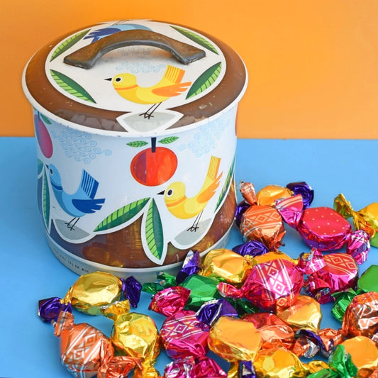 Vintage 1960s Cadbury's Bird Tin & New Chocolates