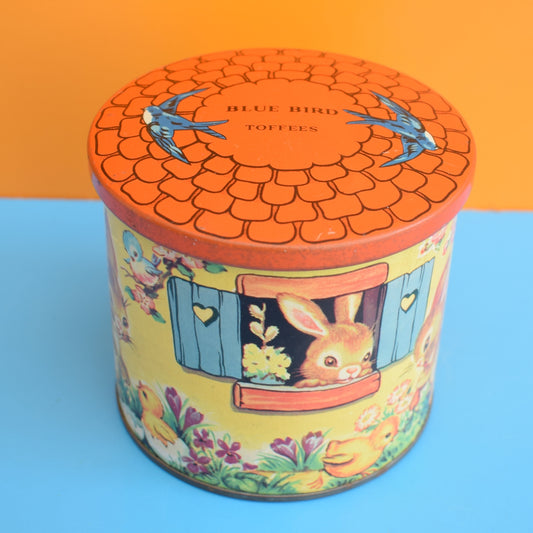 Bluebird bunny toffee tin- top