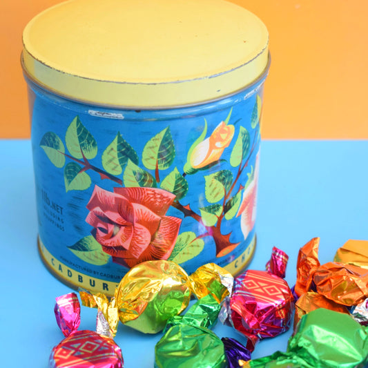 Vintage 1960s Cadbury's Roses Tin & New Chocolates