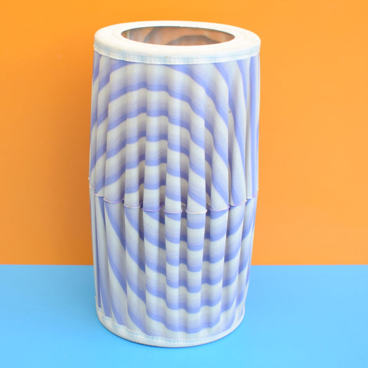 Vintage 1960s Small Stretched Vinyl Lampshade - Purple Swirl