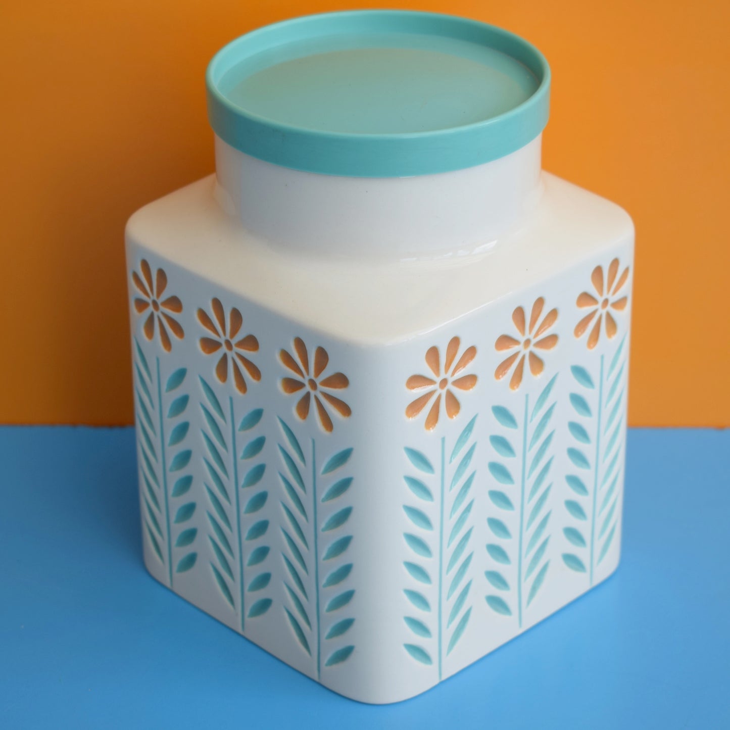 Vintage 1950s Storage Jar - Springtime by Pineapple Retro