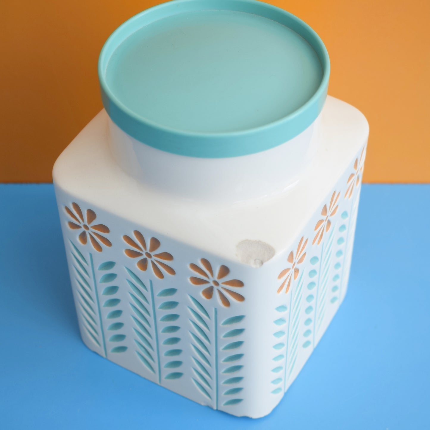 Vintage 1950s Storage Jar - Springtime by Pineapple Retro