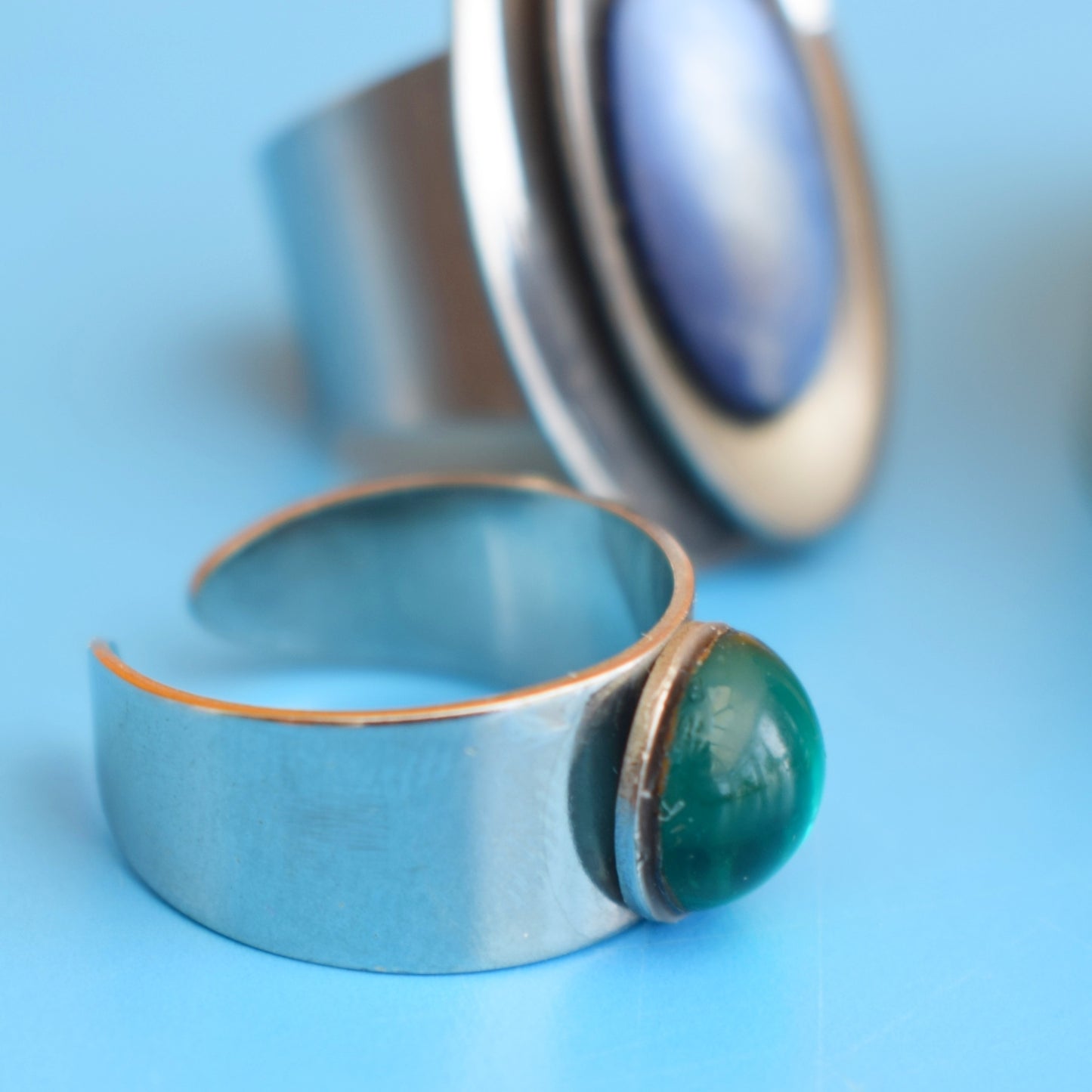 Vintage 1970s Steel / Glass Jewellery by Vintage