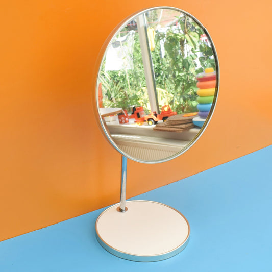 Vintage 1960s Dressing Table Mirror - White by Vintage