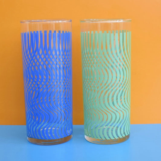 Vintage 1960s Slim Jim Glasses - Swirls by Vintage