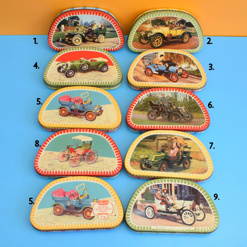 Vintage 1950s Sharps Toffee Tin Selection - Vintage Car Club